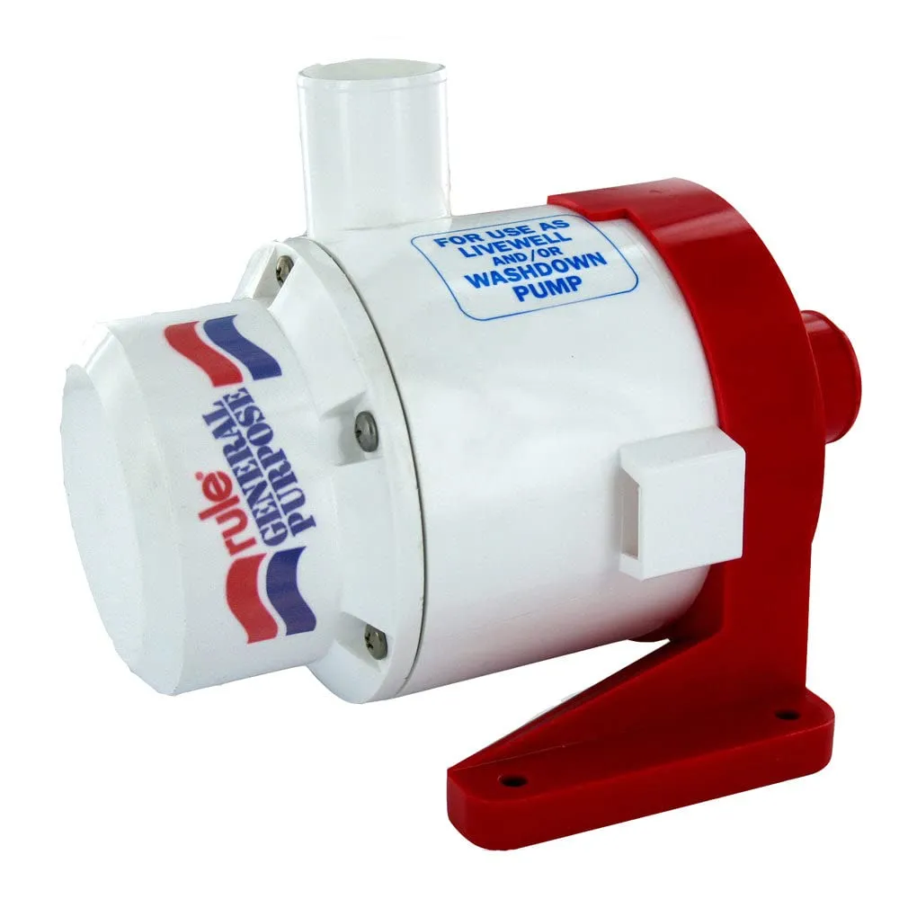 RULE 3800 GPH General Purpose END Suction Centrifugal Pump, 12V, 1-1/2' Inlet/Outlet