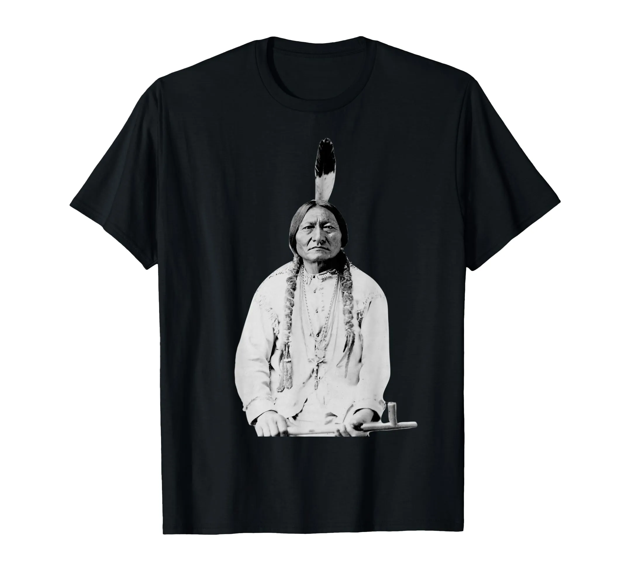 Sitting Bull Native American Chief Lakota Sioux T-Shirt - Lightweight Classic Fit Apparel