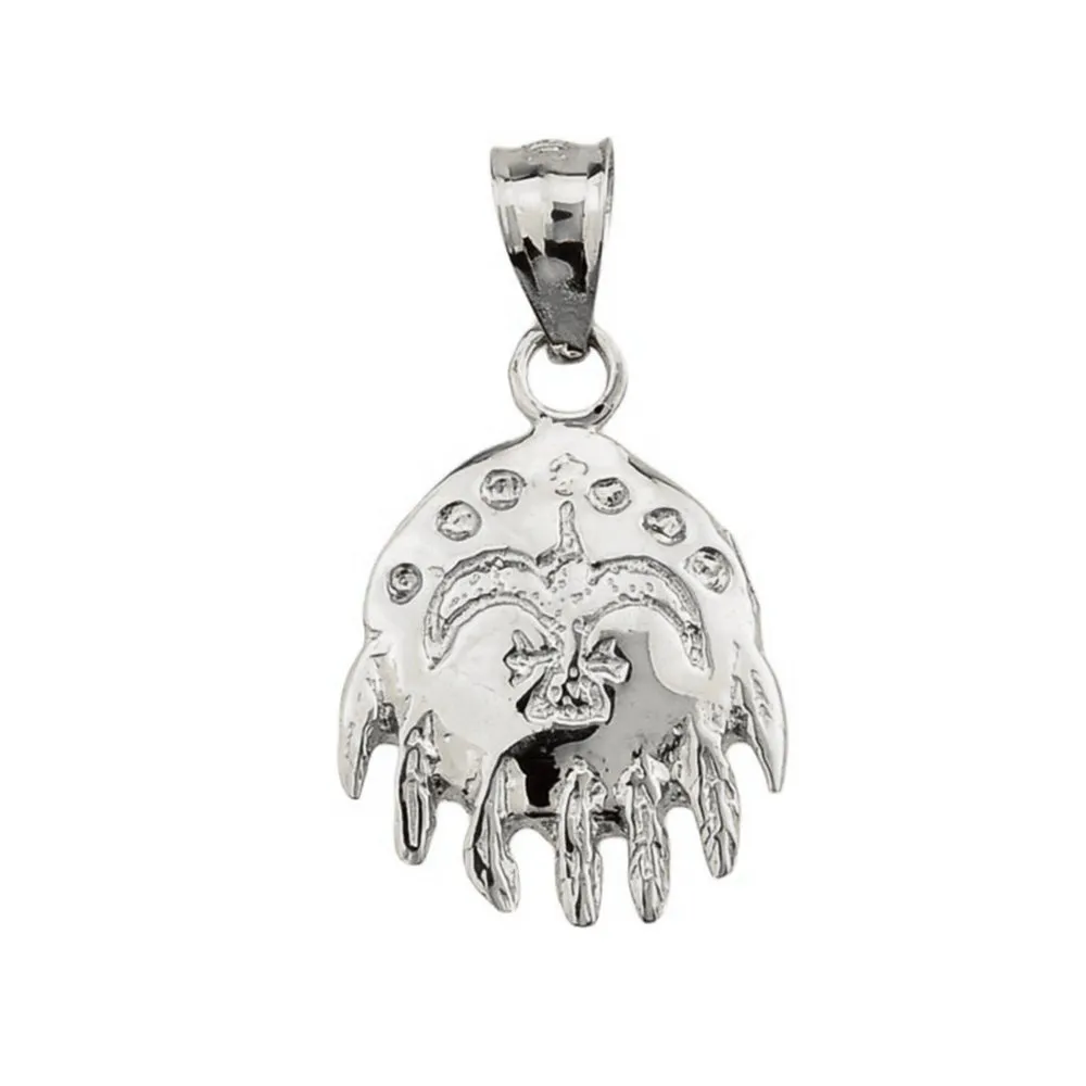 Trendy Sterling Silver Native American Medicine Shield Pendant by Claddagh Gold