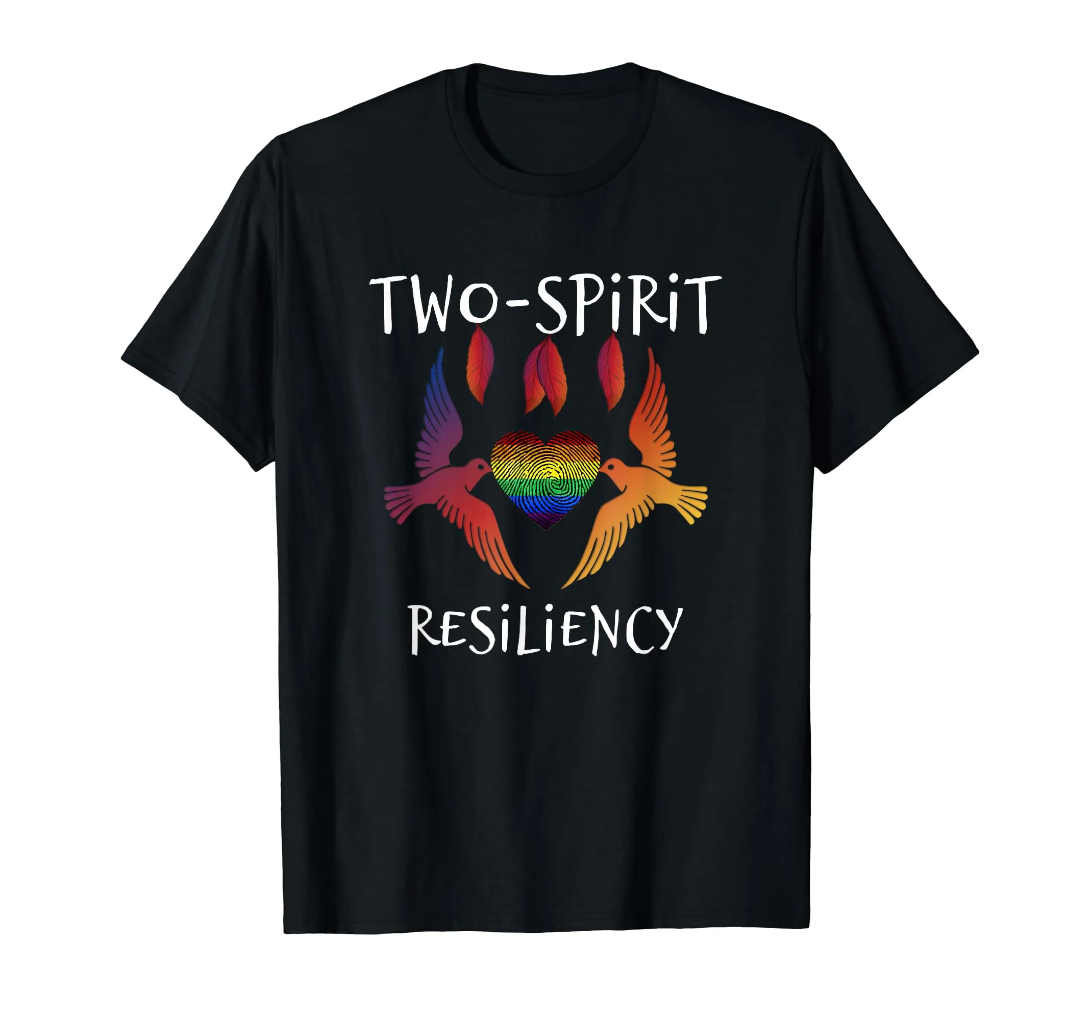 Two-Spirit Resiliency Indigenous Native American LGBTQ Pride T-Shirt - Inspirational Gay Pride Apparel