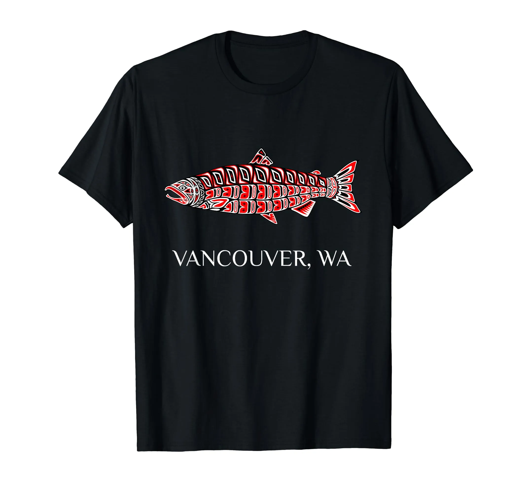 Vancouver WA Native American Coho Salmon Fishermen T-Shirt - Proud Washingtonian, Classic Fit