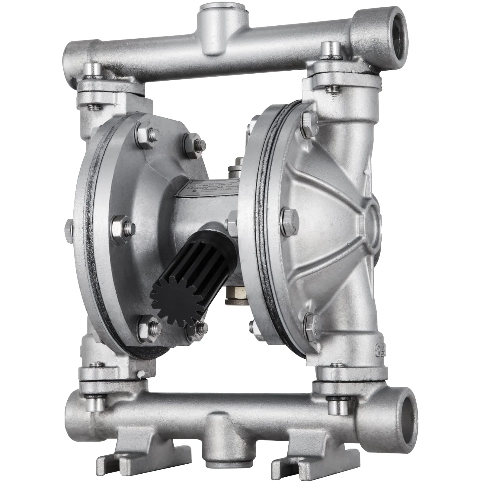 VEVOR Air-Operated Double Diaphragm Pump, 1/2' Inlet & Outlet, Stainless Steel, 3GPM, 90PSI