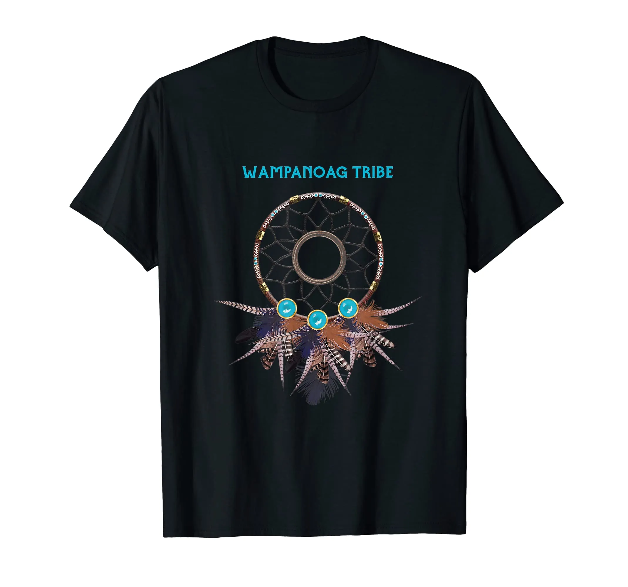 Wampanoag Native American Dreamcatcher T-Shirt - Lightweight Classic Fit, Hand Drawn Logo