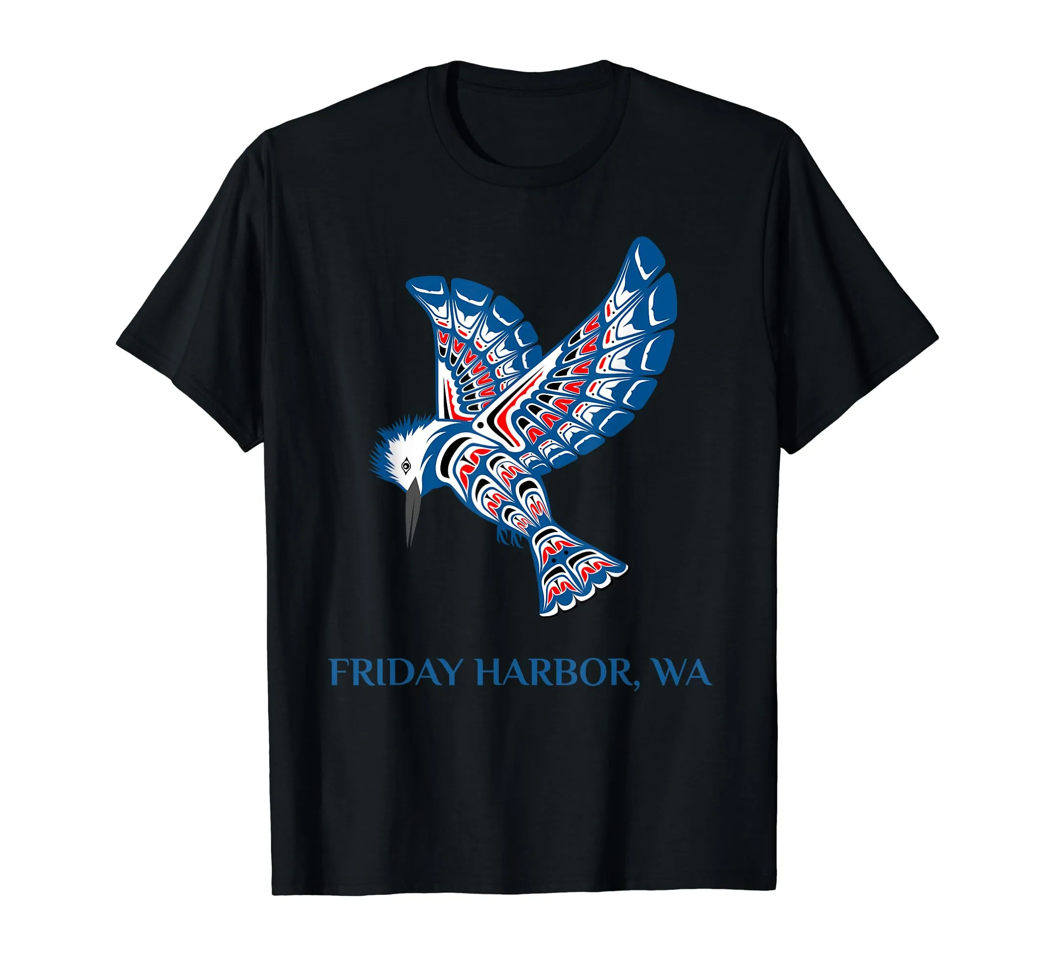 Washington Native American Kingfisher Bird T-Shirt