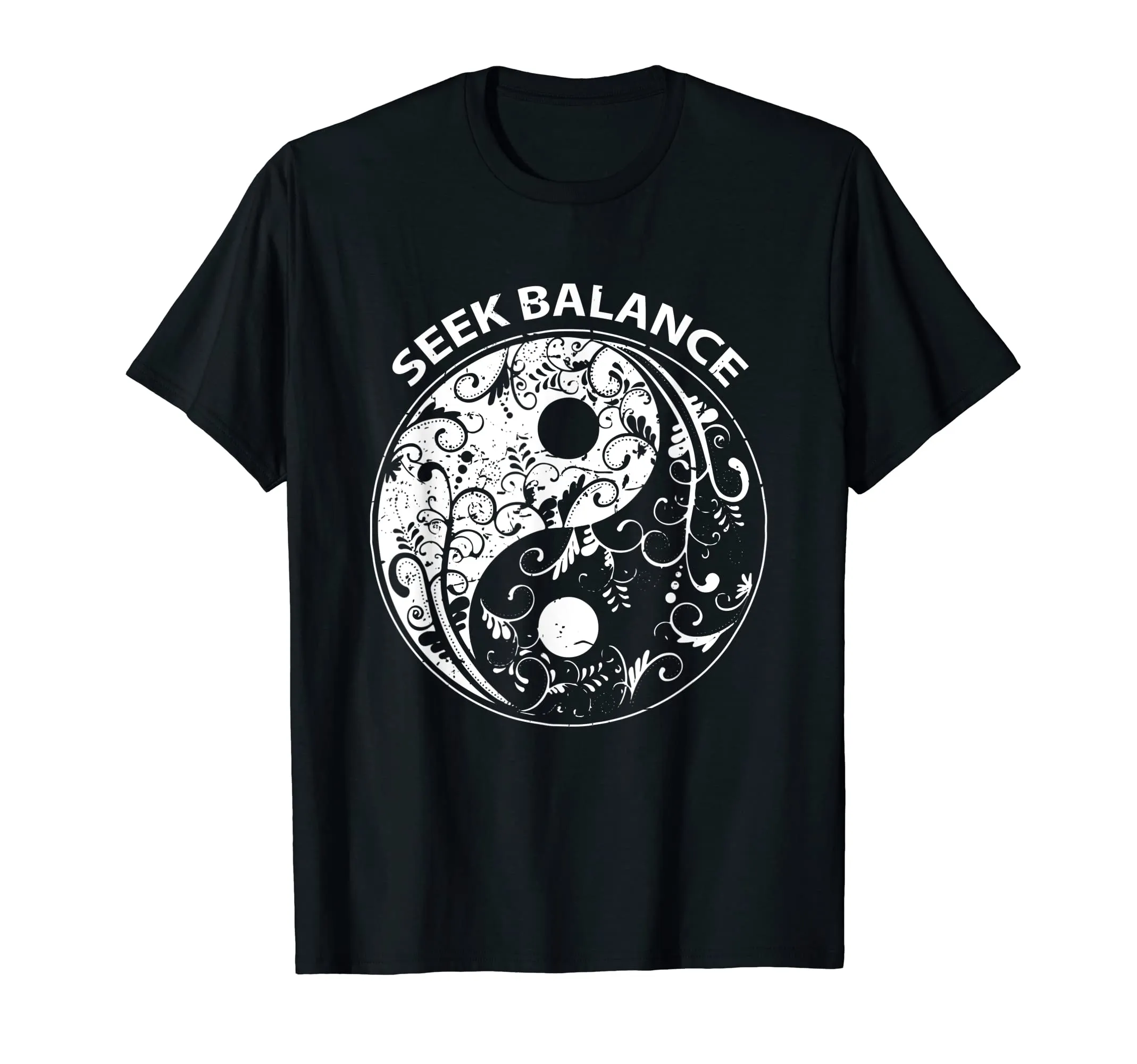 Yin Yang Spirit Mandala T-Shirt - Native American Shamanic Design, Lightweight & Classic Fit